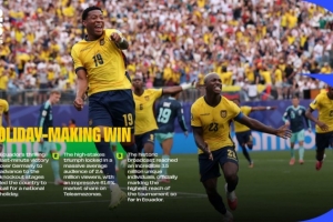 FIFA官方发布：厄瓜多尔国内收视创本届赛事新高，2-1德国战成焦点
